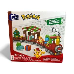 MEGA Pokemon Holiday Train Action Figure Building Block Toys - 373 Pieces - Gift